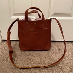 Portland leather goods mini crossbody tote